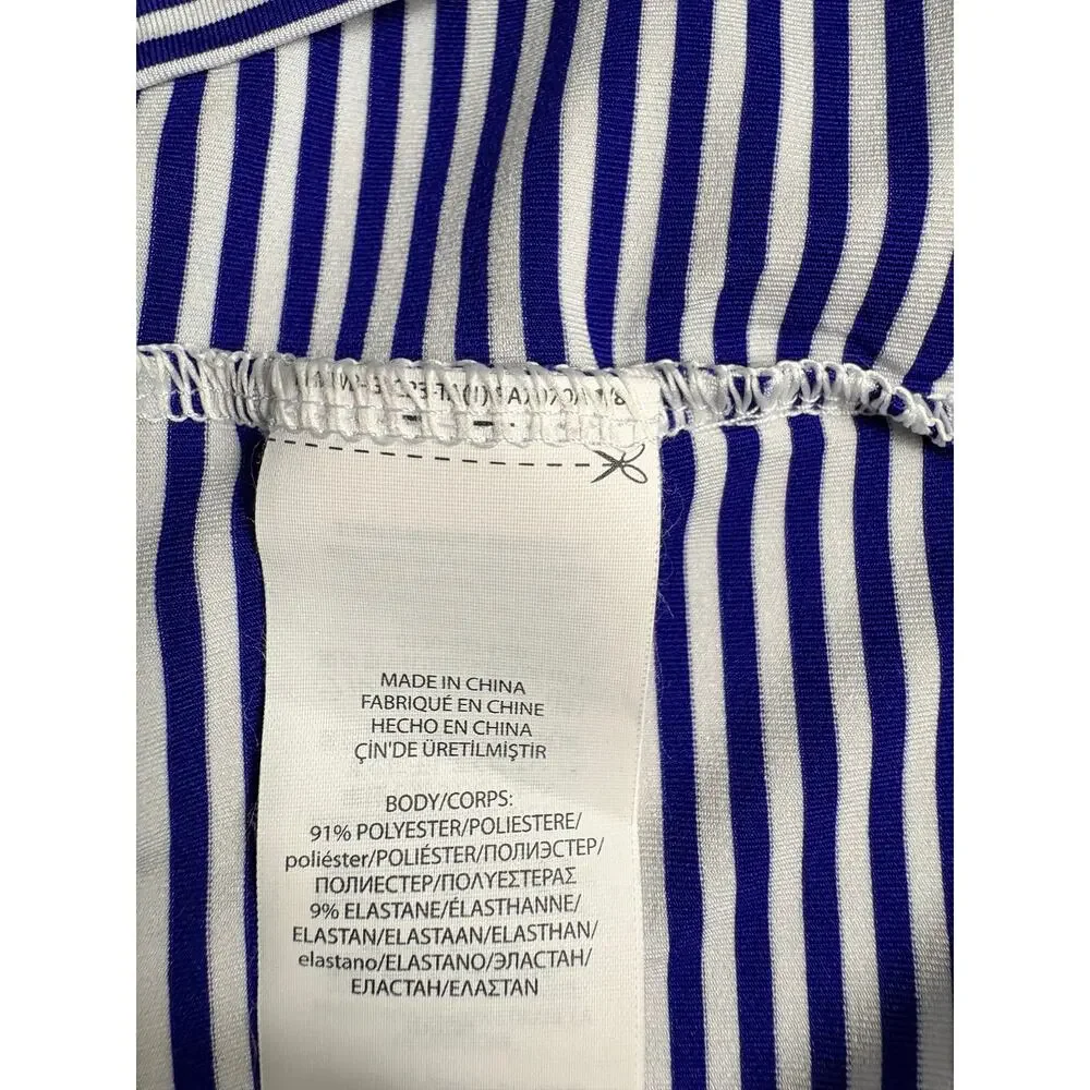 RLX Ralph Lauren Men's Golf Polo Blue & White Striped Shirt Size L